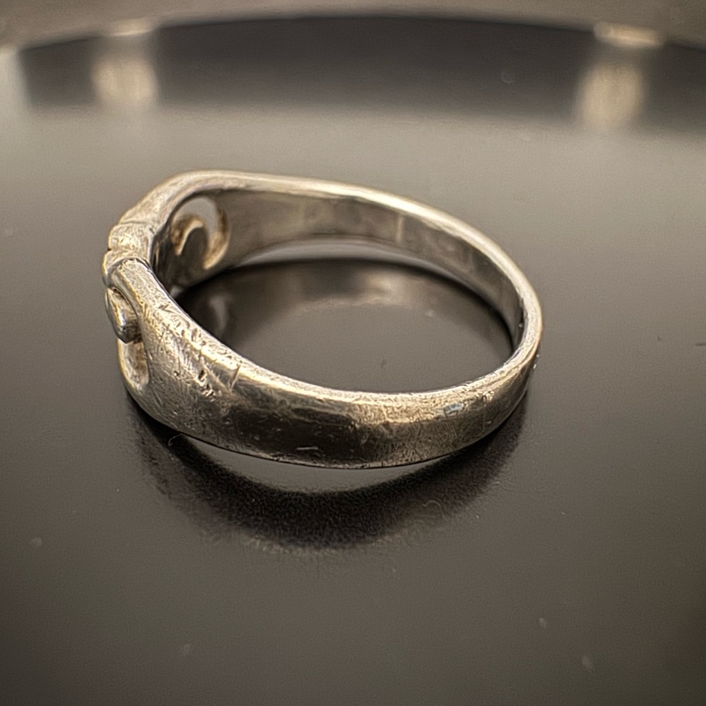 Sterling Silver Flower Scrollwork Ring - image 3